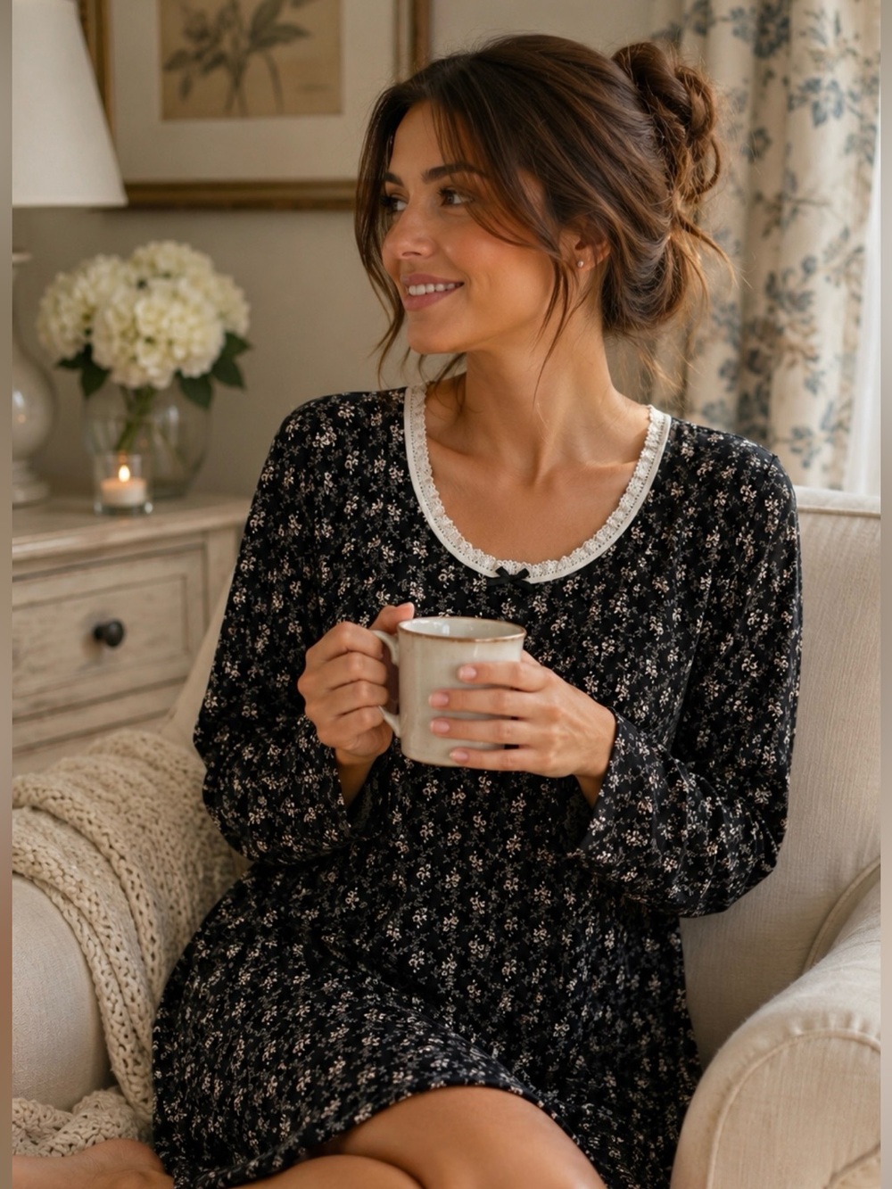 Chaps Sleep-Shirt / Nightgown 100% Cotton Size Medium ** NWT**